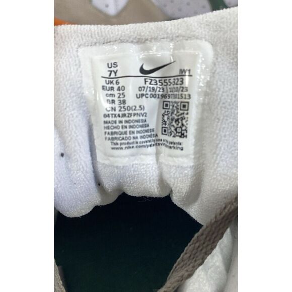 NIKE TRAINER 3 BG BASKETBALL SHOES SIZE 7Y #FZ3555 323 Green Orange Mid High Top - Picture 11 of 13